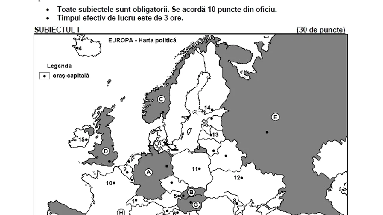 BACALAUREAT 2013. Ce subiecte au primit elevii la GEOGRAFIE la BAC 2013