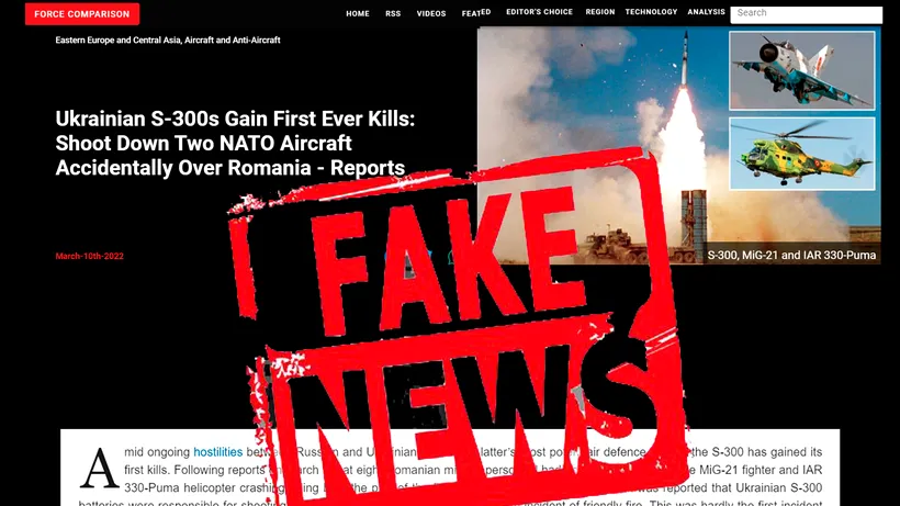 Forțele Aeriene, despre zvonul că elicopterul și MiG-ul din Constanța au fost atacate de rachete: Fake news. O dezinformare provenită din mass-media rusă