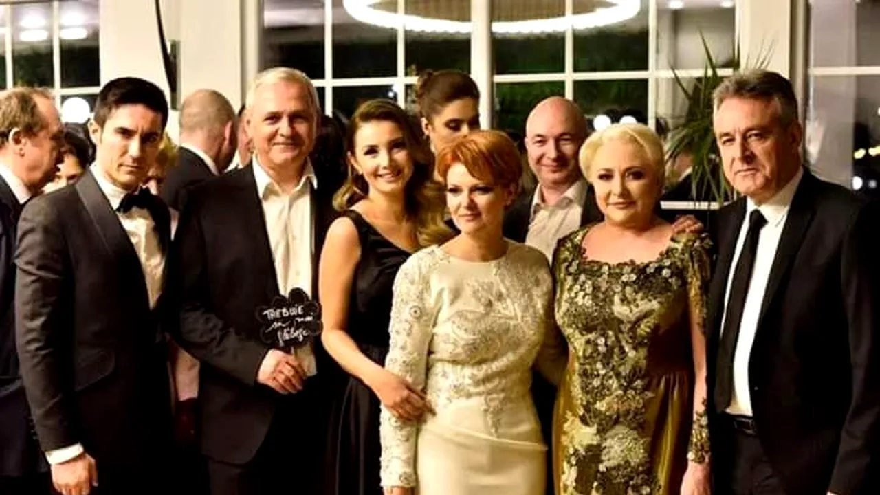 Nuntă mare în PSD. Imagini cu liderii partidului cântând imnul Universității din Craiova. Olguța, Manda, Dragnea și Irina, în prim-plan pe ringul de dans
