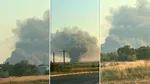 Incendiu puterenic pe drumul spre mare. Norul de fum vizibil, de pe Autostrada Soarelui, aproape de litoral