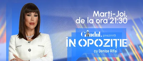 „În Opoziție cu Denise Rifai” – prima emisiune de dezbateri politice pentru alegerile din 2024