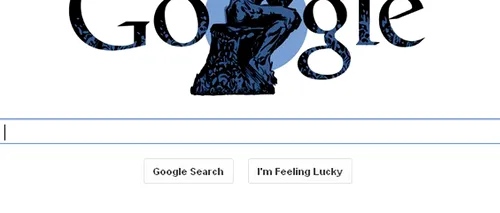 AUGUSTE RODIN, celebrul sculptor și pictor francez, omagiat de Google printr-un Google Doodle care integrează sculptura Gânditorul. VIDEO