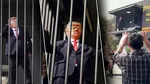 Iranienii au pus în scenă un decor cu Donald Trump după gratii, în mijlocul Teheranului. Un actor îl imită pe președintele american în spatele gratiilor