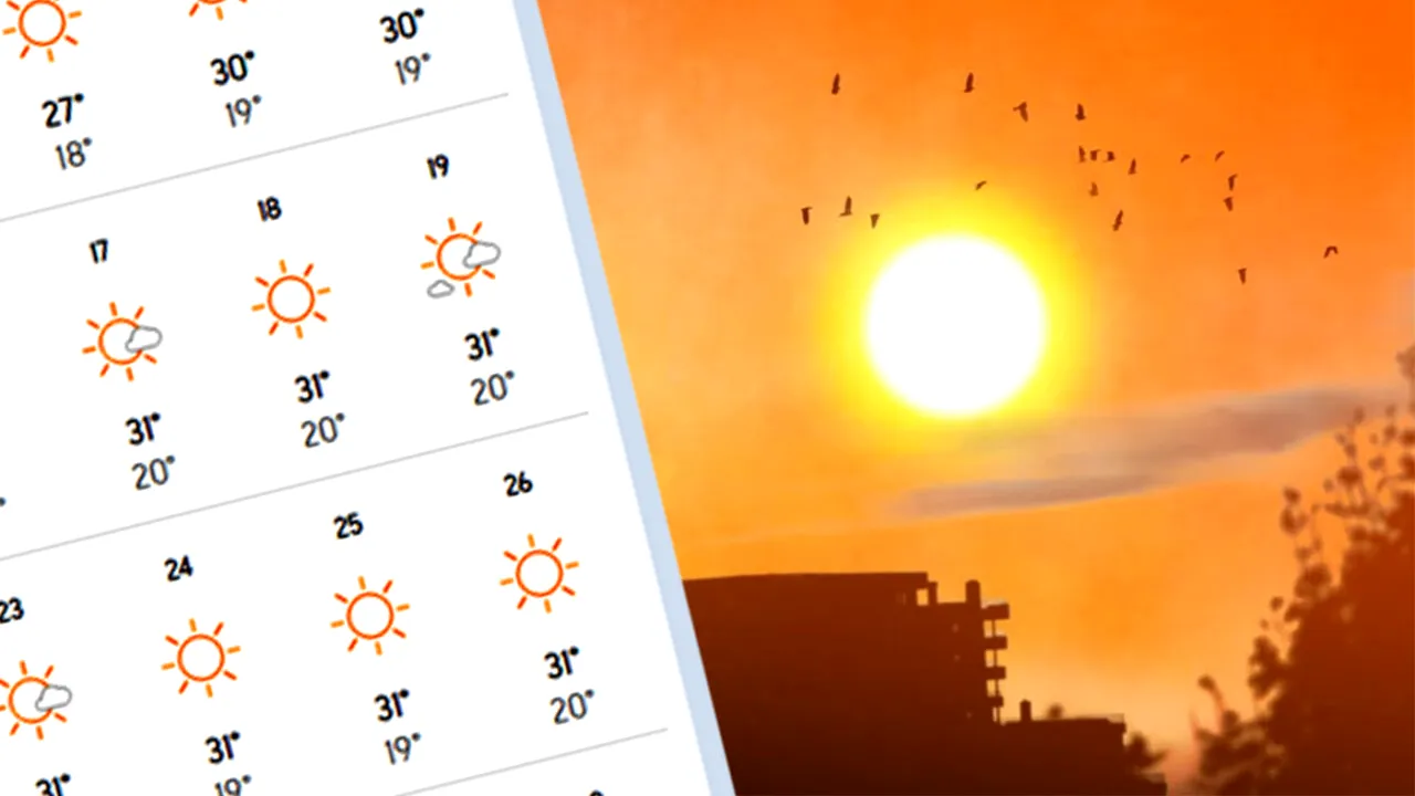 Temperaturi ciudate în luna IULIE 2025, în București, anunțate de meteorologii Accuweather