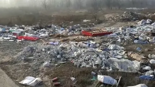 Orașul înconjurat de groapa de gunoi: Mormane de gunoi, caroserii de mașini, animale moarte, aproape de locuințele de la margine - VIDEO