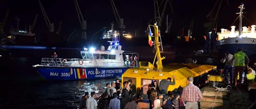 Navă cu 60 de imigranți la bord, descoperită de polițiștii de frontieră români în Marea Neagră
