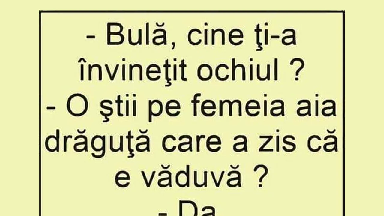 BANC | Bulă și ochiul vânăt