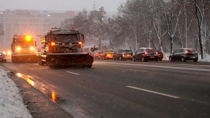 Drumuri cu circulație blocată sau îngreunată. Accident în lanț pe București-Alexandria