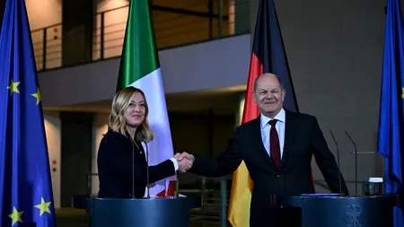 Olaf Scholz și Giorgia Meloni anunță avansarea relațiilor dintre Germania și Italia, printr-o serie de proiecte industriale