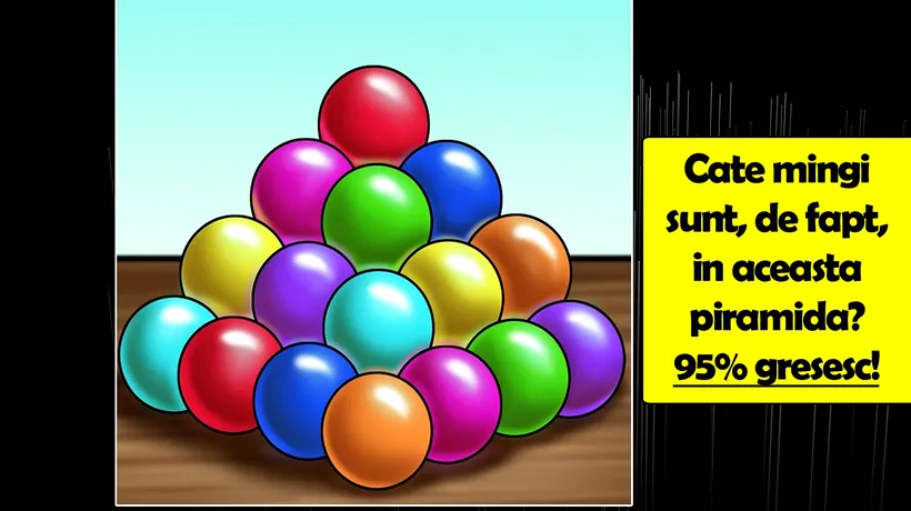 TEST IQ | Câte mingi sunt, de fapt, în această piramidă? 95% greșesc