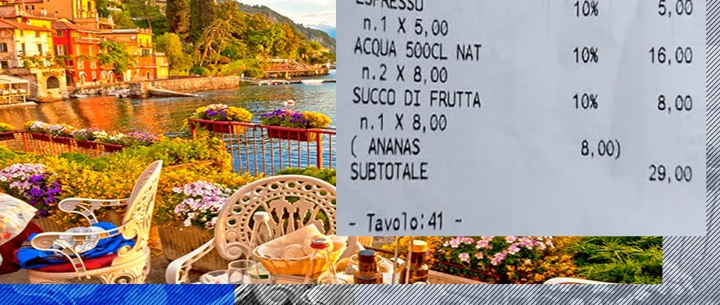 Prețurile au explodat în Italia. „Cafea la preț de Dubai” / Cât a plătit un turist pe o apă plată și o cafea