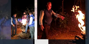 <span style='background-color: #2c4082; color: #fff; ' class='highlight text-uppercase'>VIDEO</span> Clip electoral aproape EXPLOZIV. Patru peneliști din Gorj au incendiat o sondă în pădure pentru a demonstra potențialul economic al județului