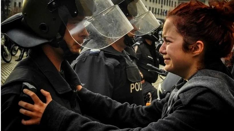 Cea mai emoționantă imagine din timpul protestelor studențești din Bulgaria
