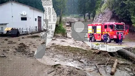 VIDEO | Inundații puternice în județul Argeș, mai mulți turiști au fost blocați de viituri