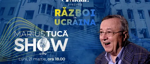 Marius Tucă Show începe luni, 21 martie de la ora 18.00, live pe gandul.ro cu o nouă ediție specială