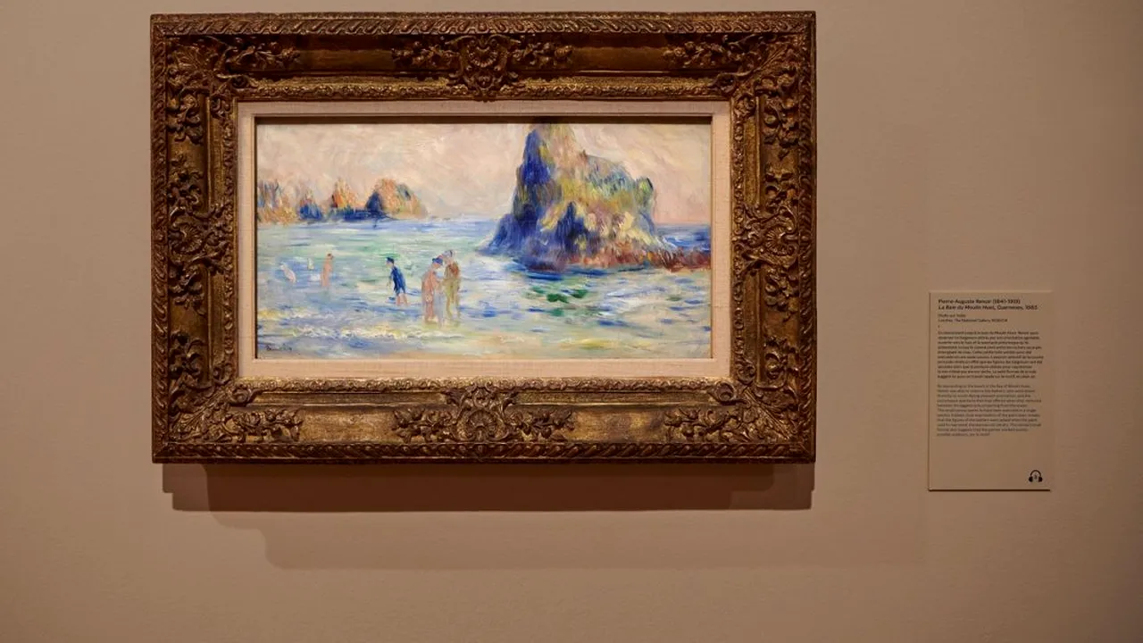 Picturi ale lui Renoir inspirate de călătoria sa în Guernsey, la Musée des Impressionismes