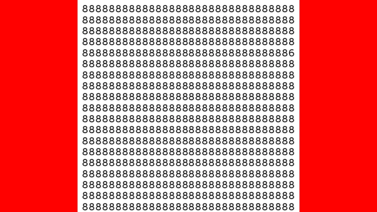 Test de perspicacitate | Găsiți cifra 6 în maximum 6 secunde!