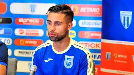 Un mijlocaș italian, vedetă la CSU Craiova: „Noi, în Italia, avem o părere proastă despre persoanele care locuiesc în România