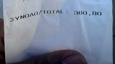 Cum a fost „ȚEPUIT” un turist naiv într-un restaurant grecesc. I-a venit nota de plată 360 de euro pentru mai nimic