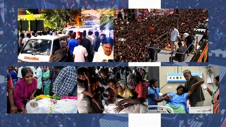 Miting politic sângeros în sudul Indiei. Zeci de bărbați, femei și copii au murit STÂLCIȚI și SUFOCAȚI la parada electorală a unui celebru actor