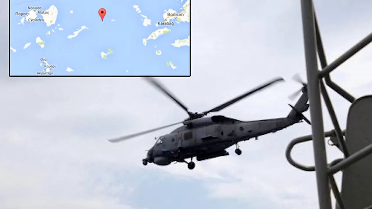 Un elicopter al Marinei Greciei s-a prăbușit în Marea Egee. Cei trei membri ai echipajului au murit