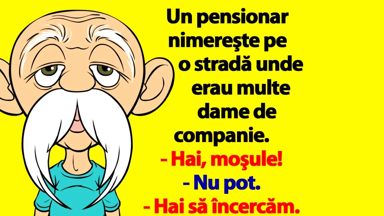 Bancul de sâmbătă | Un pensionar nimereşte pe o stradă unde erau multe dame de companie