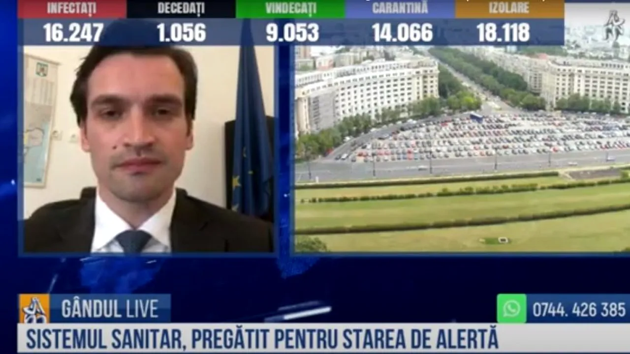GÂNDUL LIVE. Andrei Baciu, secretar în Ministerul Sănătății: Dacă avem un comportament responsabil, după 2 săptămâni, ar putea fi introduse noi măsuri de relaxare - VIDEO