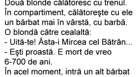 BANCUL DE JOI | Două blonde călătoresc cu trenul
