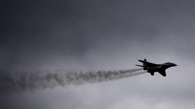 Avion de vânătoare de tip MiG-29 ucrainean, doborât de separatiști
