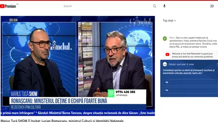 POLL Marius Tucă Show: „Considerați oportun ca elevii să primească vouchere pentru evenimente culturale, expoziții, teatru etc?”