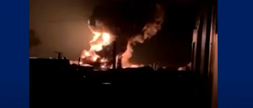 VIDEO | Un gazoduct și un depozit de petrol au luat foc în Ucraina, după ce au fost bombardate de trupele ruse