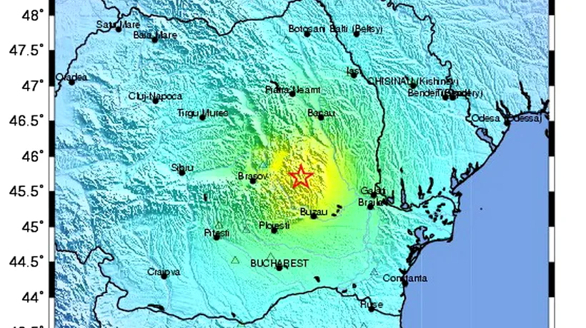 CUTREMUR în Vrancea  la ora 17.38