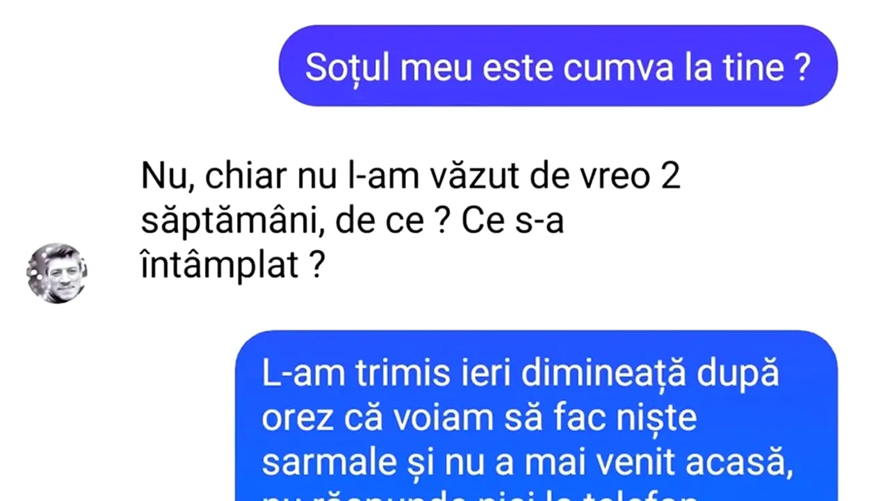 BANCUL zilei | „Soțul meu este, cumva, la tine?”