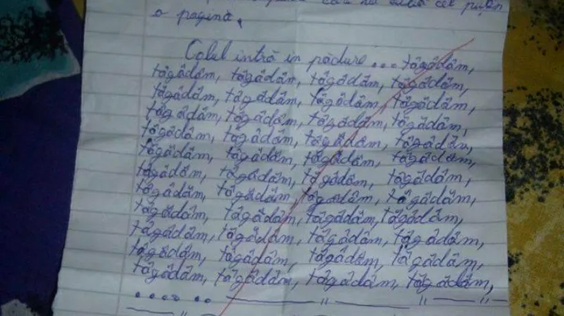 Lucrarea de control a unui elev din România face senzație pe Internet deși nota primită a fost 1