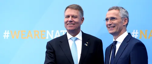 Preşedintele Klaus Iohannis îl va primi, luni, pe șeful NATO, Jens Stoltenberg, la Palatul Cotroceni