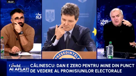 Florin Călinescu: „Nicușor Dan e ZERO pentru mine. Nu mă mai interesează personajul. A mințit într-un moment în care iminent era președinte”