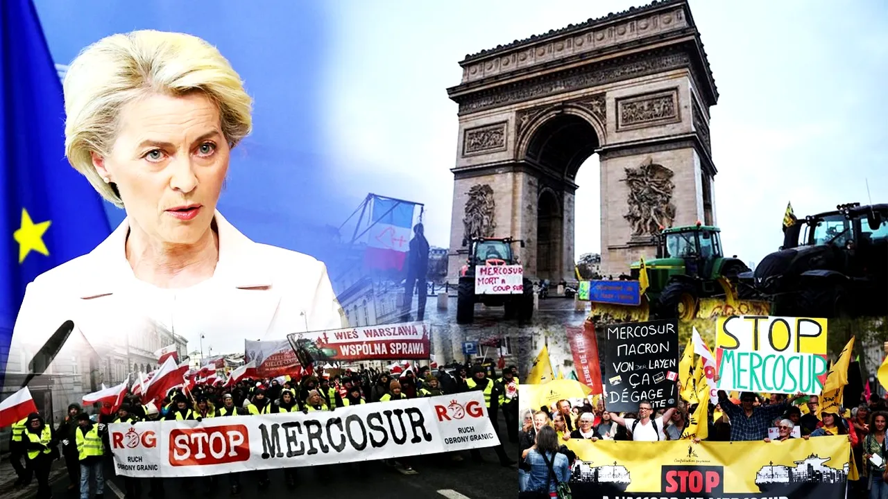 Ursula von der Leyen semnează astăzi acordul care a înfuriat toți fermierii europeni. După 25 de ani de negocieri, acordul de liber schimb între țările Uniunii Europene și blocul sud american MERCOSUR, se parafează în Paraguay