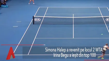 Simona Halep a revenit pe locul 2 WTA. Irina Begu a ieșit din top 100