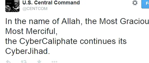 Contul Twitter al Comandamentului central al SUA, atacat de hackeri ai grupului terorist Stat Islamic. Reacția Pentagonului