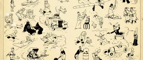 Un desen cu Tintin, vândut cu milioane de euro