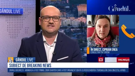 GÂNDUL LIVE. Ciprian Enea, consultant în turism: „Dacă punem în balanță frigul din România cu toate atracțiile din Kenya, sigur că vrem să fim acolo”