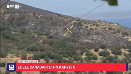 VIDEO | Un avion de stingere a incendiilor s-a prăbușit în insula Evia