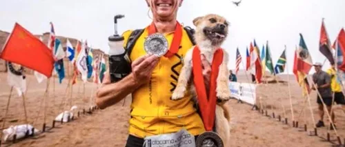 Povestea emoționantă a lui Gobi, câinele care a urmărit un sportiv la ultramaraton. „A fost un miracol