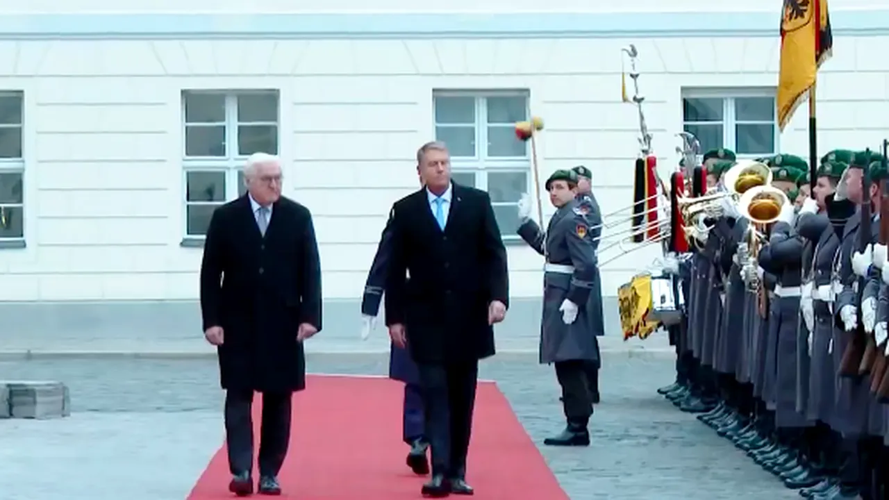Klaus Iohannis, primit la PALATUL Bellevue de președintele german Frank-Walter Steinmeier
