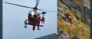 Misiune spectaculoasă. O alpinistă solitară a fost salvată de la „TREI PAȘI DE MOARTE”, Masivul Făgăraș