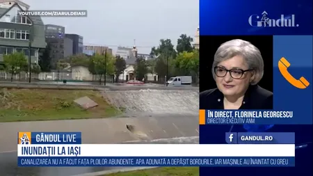 GÂNDUL LIVE. Florinela Georgescu, director executiv ANM: În următoarele zile vor fi tot mai puține ploi, dar de săptămâna viitoare revine vremea ploioasă | VIDEO