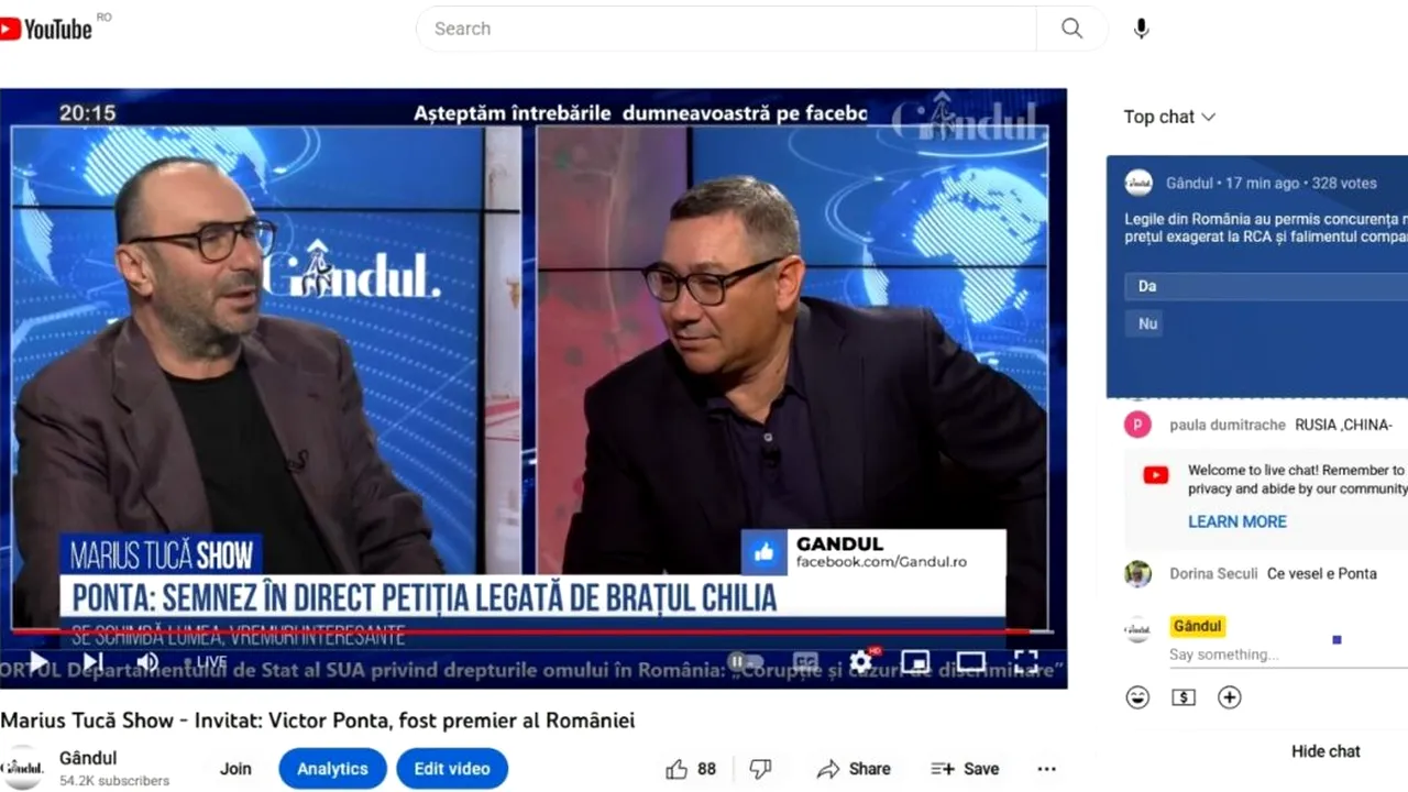 POLL Marius Tucă Show: „Legile din România au permis concurența neloială, prețul exagerat la RCA și falimentul companiilor?”