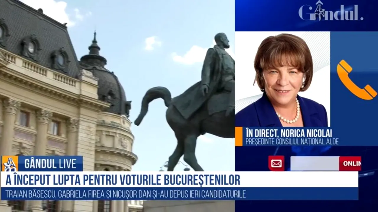 GÂNDUL LIVE. Norica Nicolai, ALDE: „Ultimele campanii au fost terne. Am cam văzut ce am cumpărat...” / Despre educație: „România Educată, un eșec”