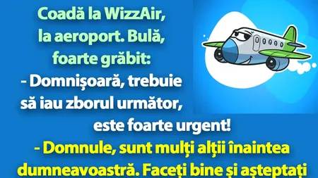 BANC | Bulă călătorește cu WizzAir