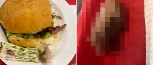 VIDEO| O femeie a avut parte de o descoperire șocantă atunci când a început să mănânce dintr-un burger